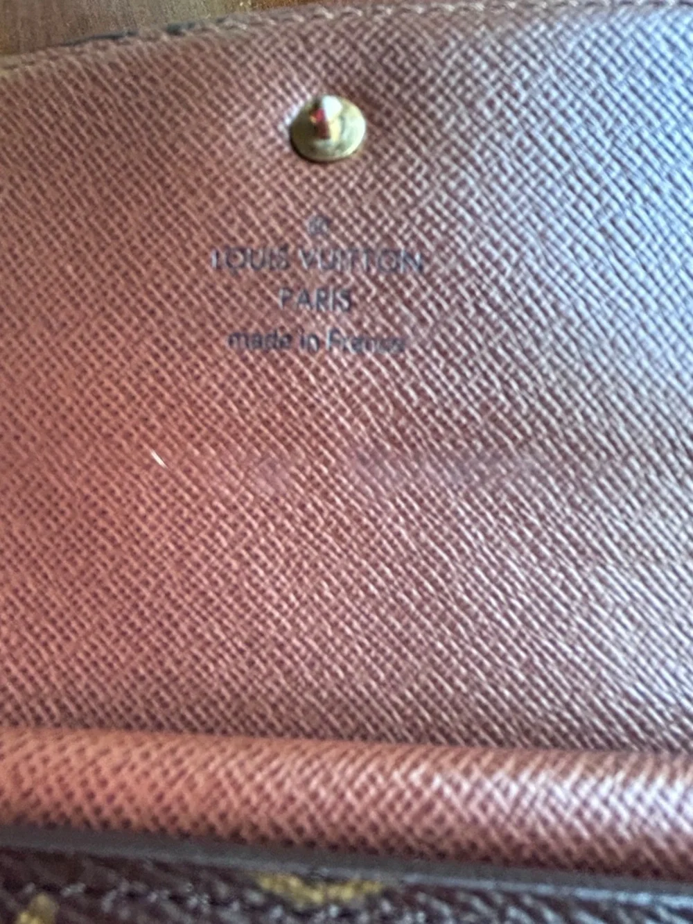 Louis Vuitton Epi Leather Long Wallet Brown Bifold Snap Made in Spain Auth LV